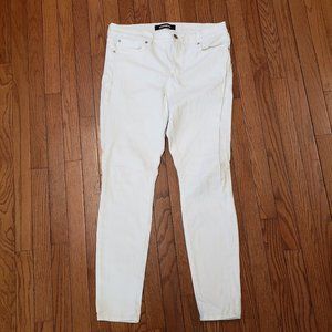 EXPRESS MID RISE STRETCH WHITE LEGGINGS - 10